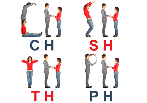 Сочетания согласных с «H»: CH, SH, TH, PH